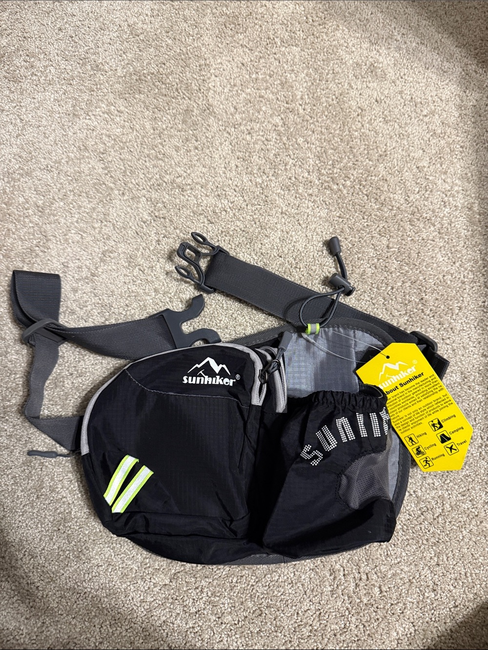 Sunhiker Fanny Pack Belt Bag with Water Bottle Holder - NWT